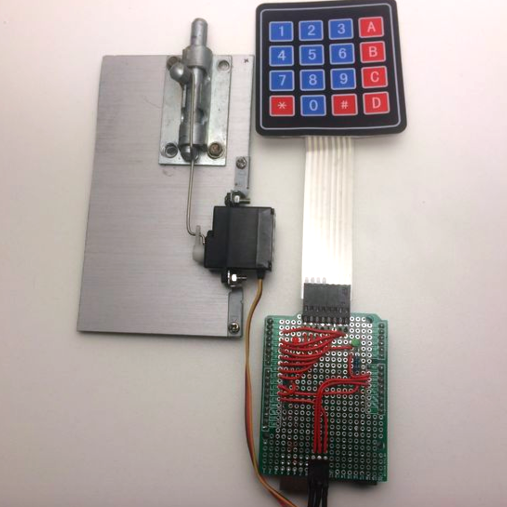 مشروع قفل باب بالرقم السري باستخدام Arduino and Keypad