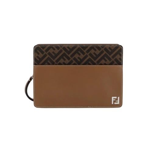 باوتش فندي Logo Detailed Square Clutch Bag