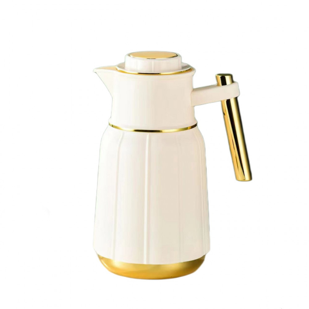 Vacuum Flask For Tea And Coffee 1 Liter Beige Golden DVINA