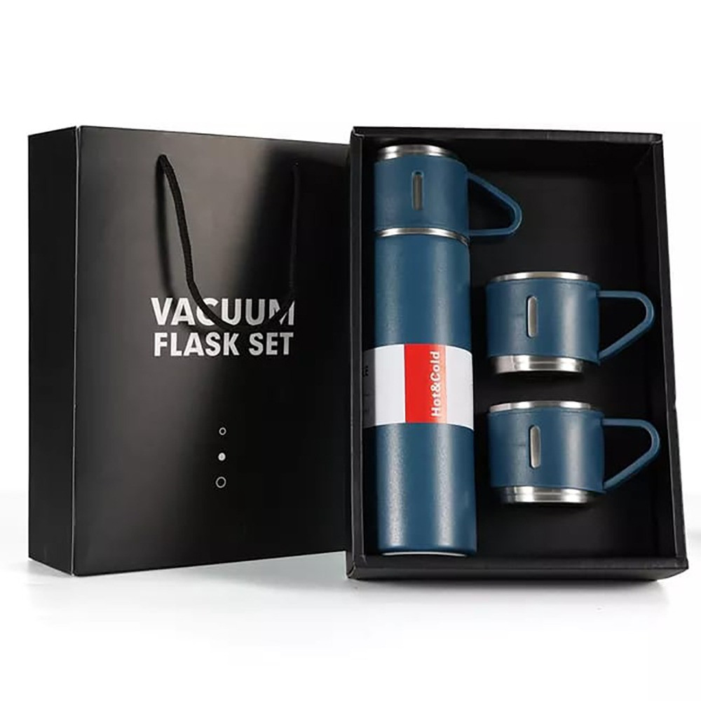 Thermos Coffee Travel Mug Stainless Steel Vacuum Flask Double Layer Gift Set
