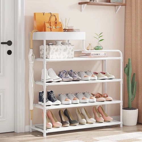 Shoe organizer with shelves of 6 black multi-functional floors - DVINA  online shopping for household utensils home decor flowers