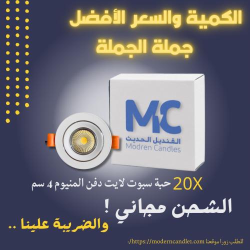 كرتون 20 حبة سبوت لايت دفن 5 سم معدني