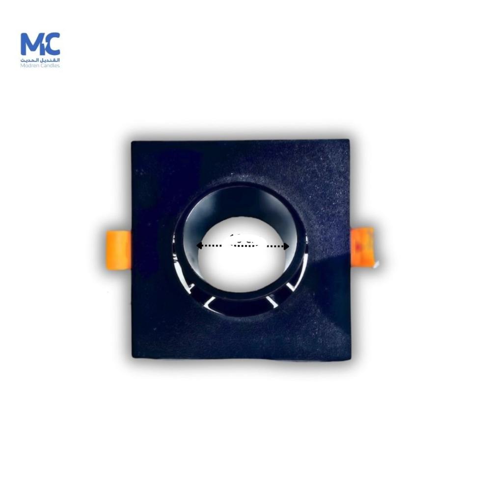 فريم سبوت لايت مضاد توهج مربع 10 سم اسود بالكامل