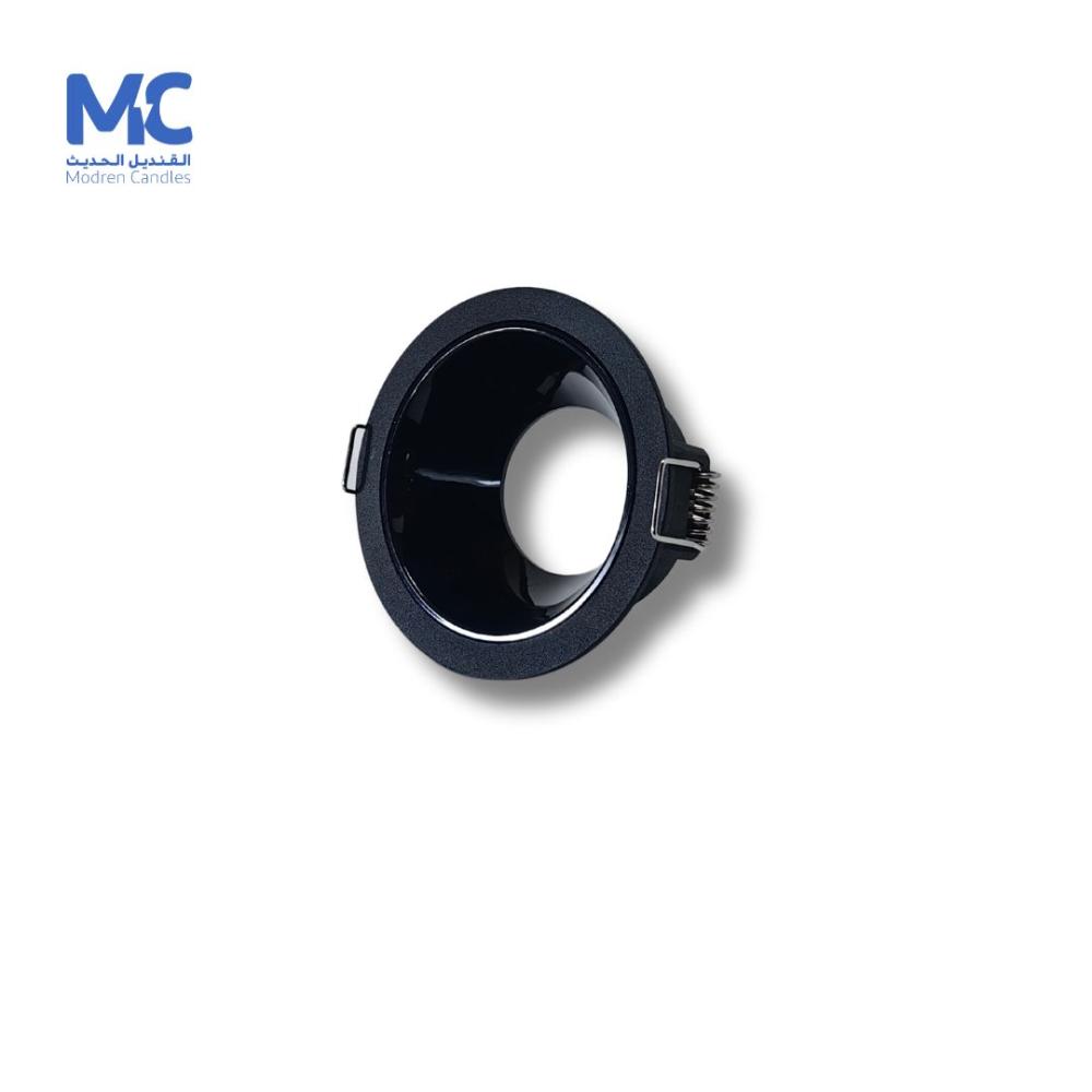 فريم مضاد توهج فريم دائري اسود معدن بالكامل