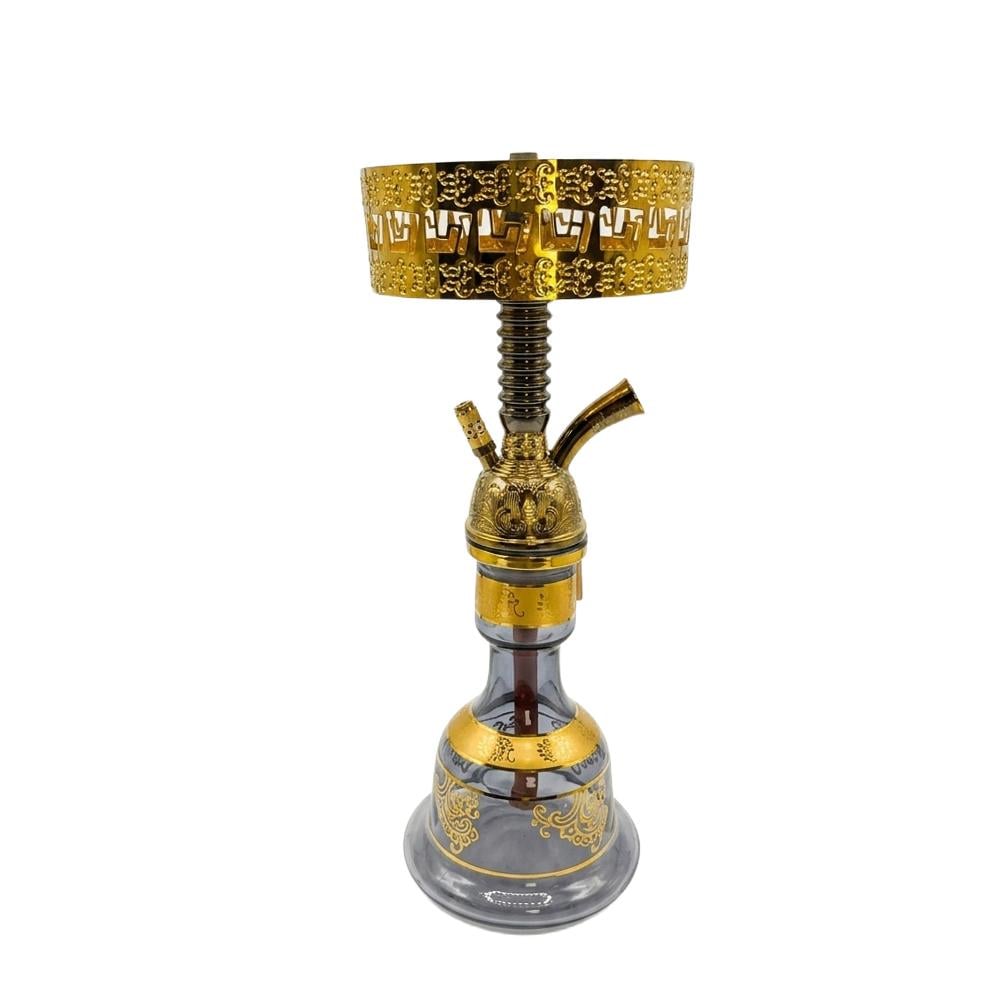 AL ZAEEM Shisha #031 Medium Size - Gold and Gray Color