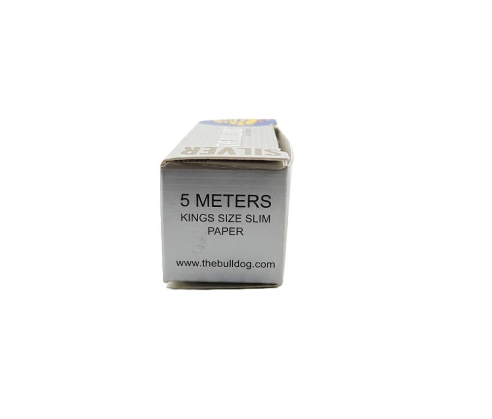 THE BULLDOG SILVER AMSTERDAM 5 METERS KINGS SIZE SLIM PAPER
