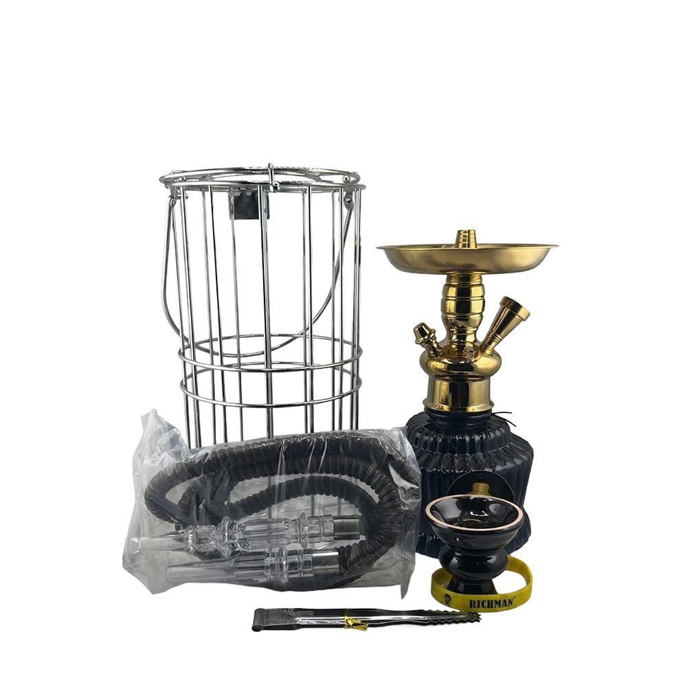 RICH MAN Mesh Basket Shisha - Black #02 Color