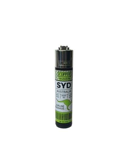CLIPPER Reusable Small Lighter - SYD AUSTRALIA Black & Green