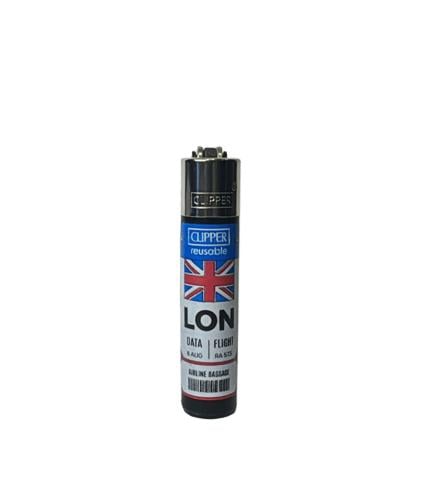 CLIPPER Reusable Small Lighter - LON Airline Baggage Blue