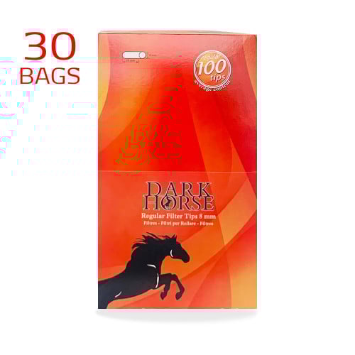 DARK HORSE REGULAR FILTER 30 Bags of 100 tips 8/15 mm