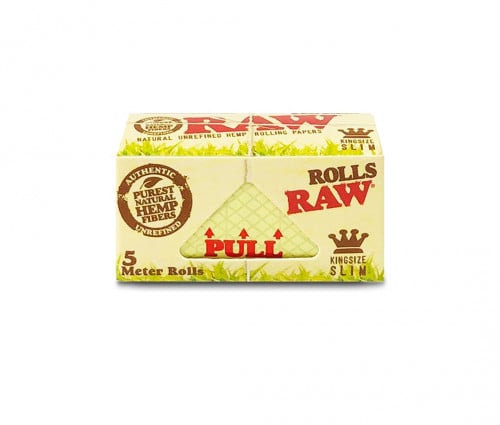 RAW ROLLS ORGANIC HEMP KING SIZE SLIM - 5 Meter Rolls