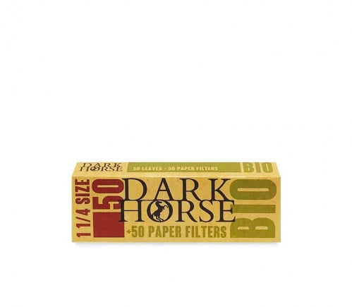 DARK HORSE BIO 1 1/4 SIZE 50 LEAVES + 50 PAPER FILTERS