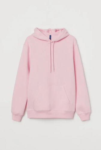 basic pink hoodie