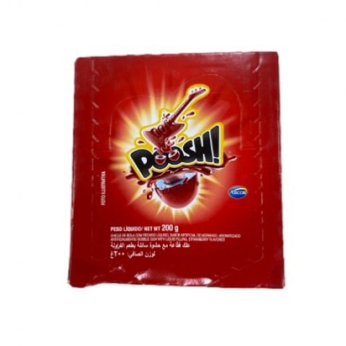 Bubble gum with strawberry filling push 200 grams