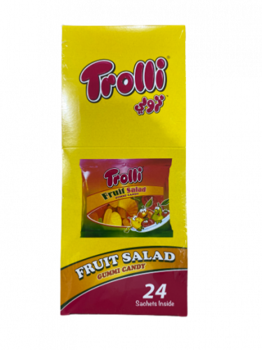حلوى جلي ترولي نكهة الفواكة (24 كيس)