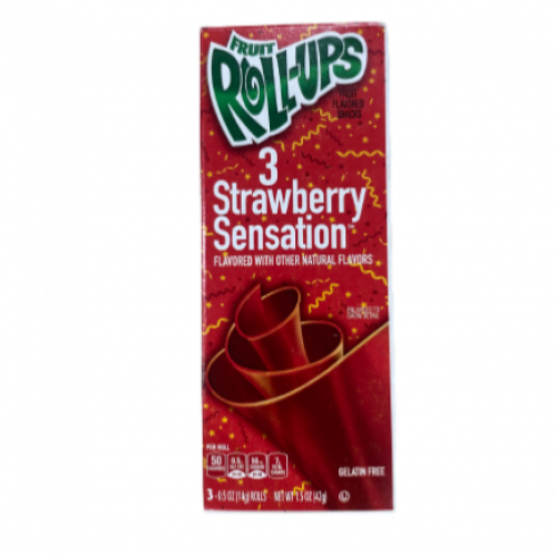 Strawberry roll up candy (3 pieces)