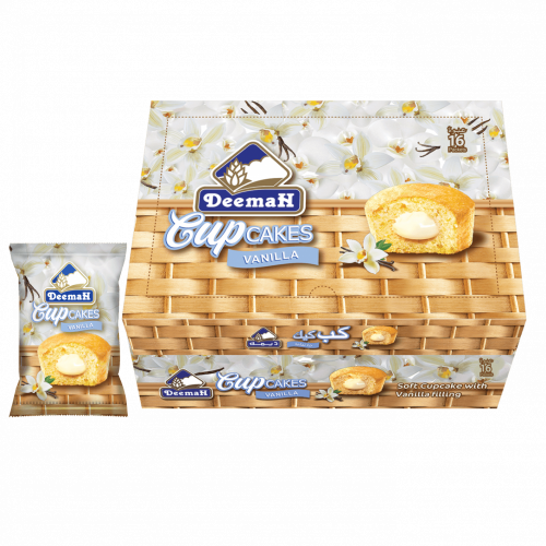 كب كيك فانيليا ديمة 16 عبوة