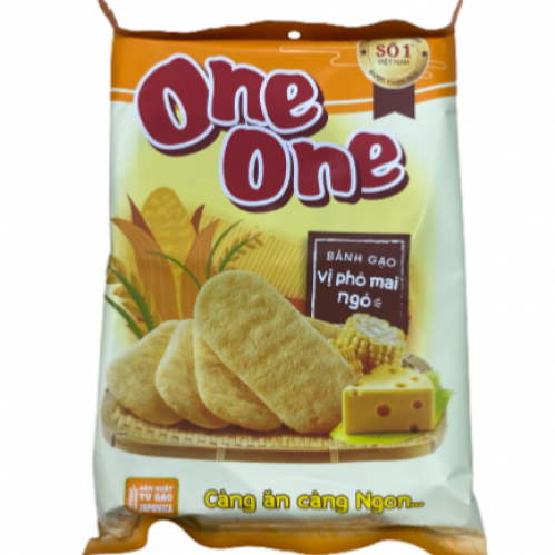 Rice crackers with cheese and corn flavor one one 118 grams