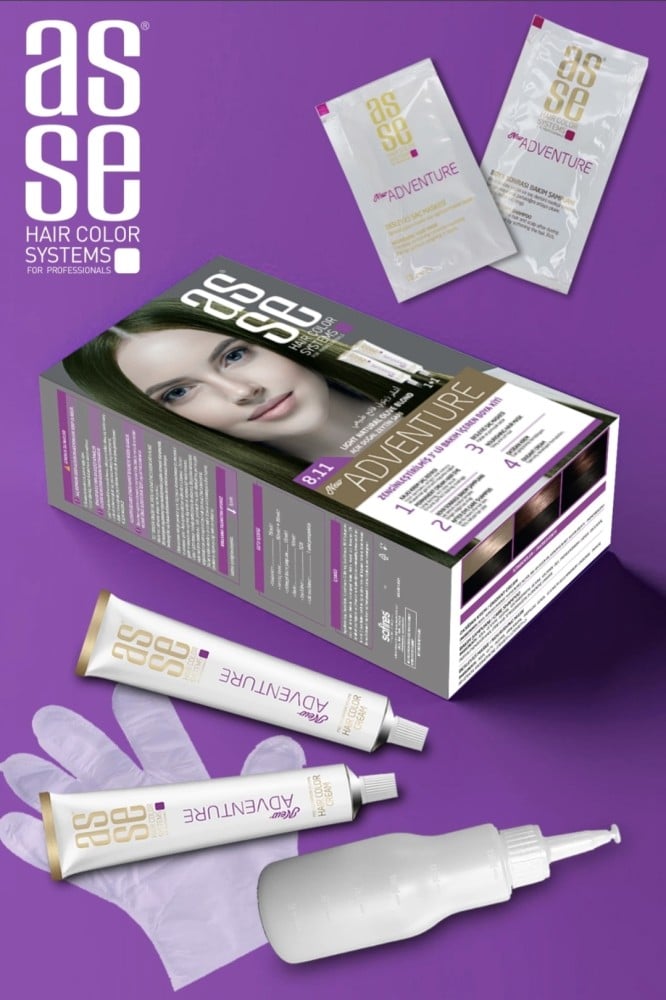 صبغة شعر أشقر زيتوني فاتح طبيعي 8.11