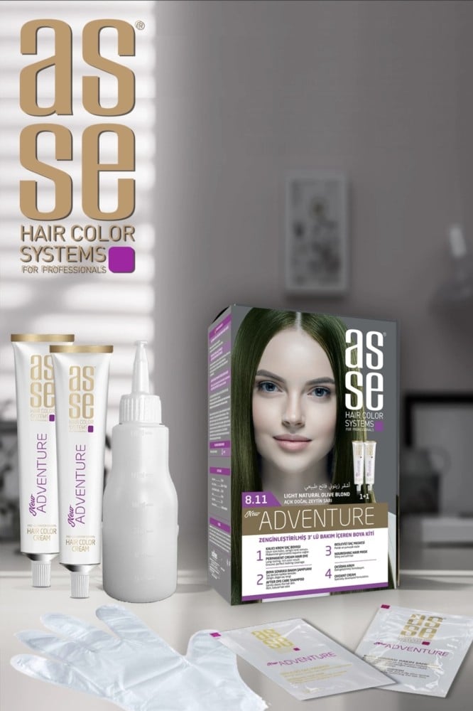 صبغة شعر أشقر زيتوني فاتح طبيعي 8.11