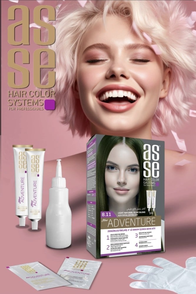 صبغة شعر أشقر زيتوني فاتح طبيعي 8.11