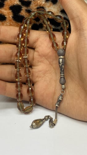 سبحة من حجر السلطنايت متغير اللون 33 خرزه