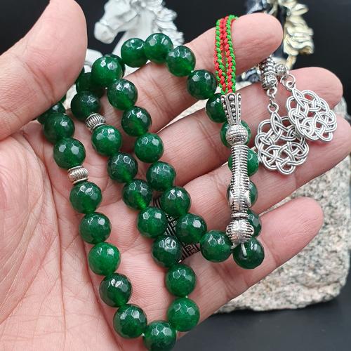 سبحه حجر الجاد العشبي الترش كركوشه انتيمون عدد33 خ...