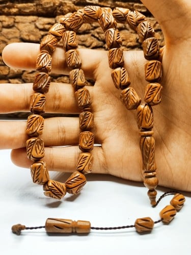 سبحه كوك قص برميلي منقوش عدد ٣٣ خرزه