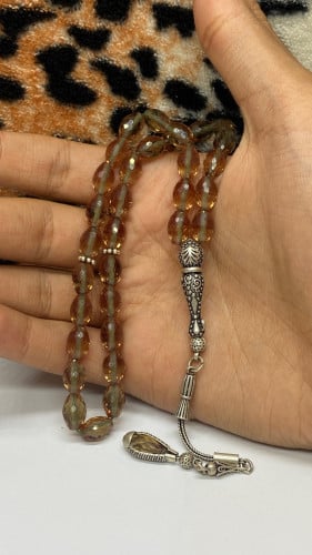 سبحة من حجر السلطنايت متغير اللون 33 خرزه