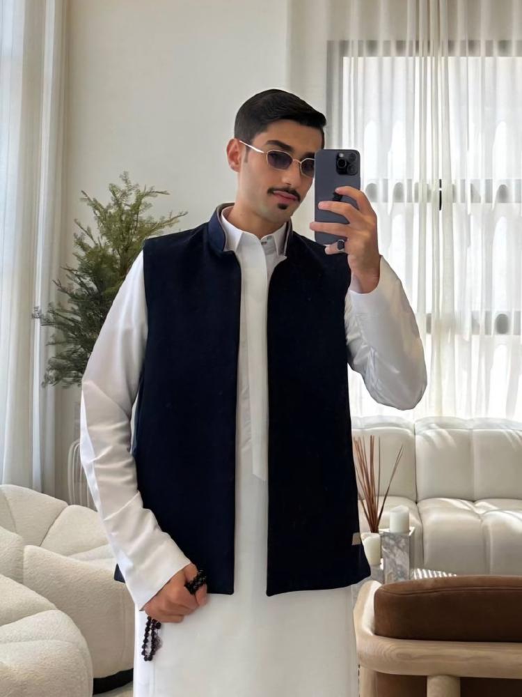 سديري جوخ اسود - رمادي