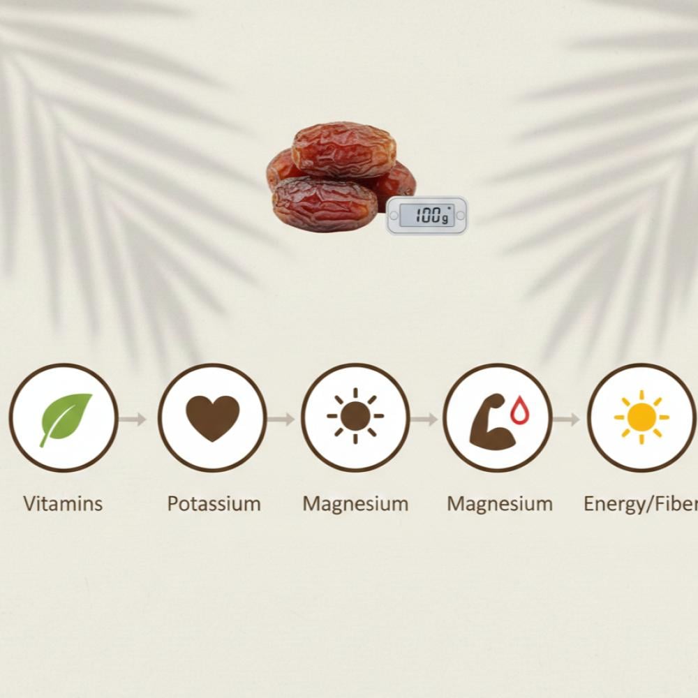 ما هي الفيتامينات والمعادن الموجودة في التمر؟ ولماذا يسمى بالمنجم الغذائي؟