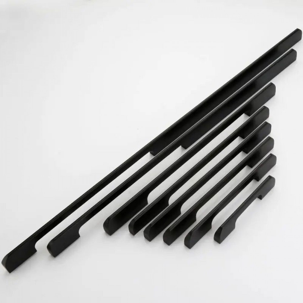Ручки для шкафов длинные черные