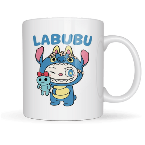 كوب لابوبو الأزرق Labubu سيراميك