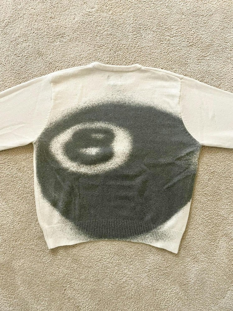 Stussy 8-Ball Spray Sweater - motion