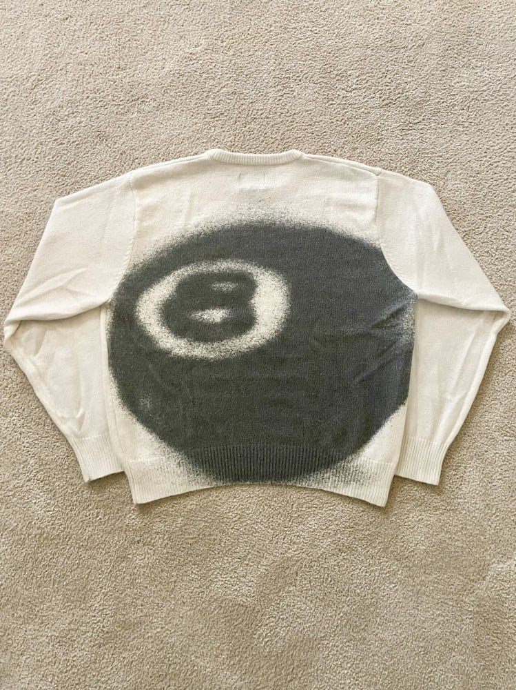 Stussy 8-Ball Spray Sweater - motion