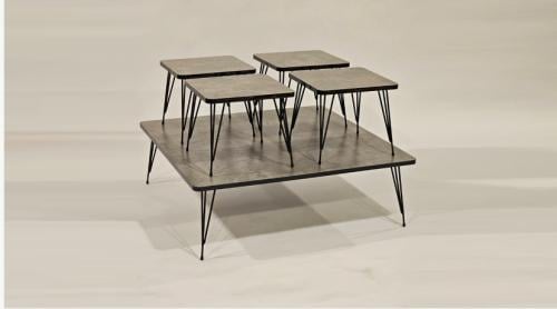 طقم طاولة شاي أرضية 4+1