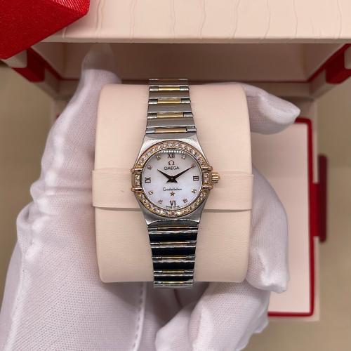 اوميغا نسائي ستيل وذهب الماس ladies Omega Constell...