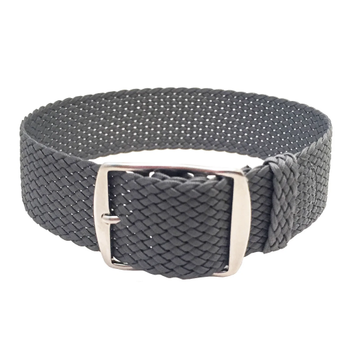 Perlon strap dark gray 19mm بيرلون ستراب رمادي غام...