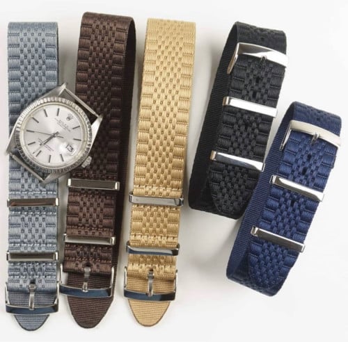 Jubilée Single Pass Strap Gray 22 mm ستراب قماش رم...