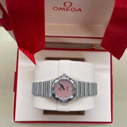ساعة اوميغا نسائي مينا وردي pink dial
