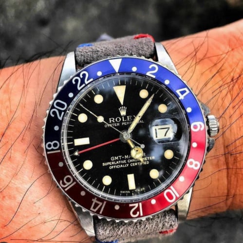 Suede Vintage Gray Pepsi - 21 mm سويدي رمادي بيبسي...
