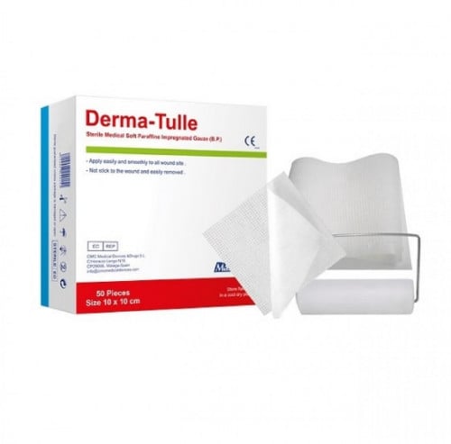 شاش فازلين طبي معقم 10×10- 50قطعة DERMA TULLE STER...