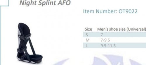 جبيرة كاحل ليلية NIGHT SPLINT AFO