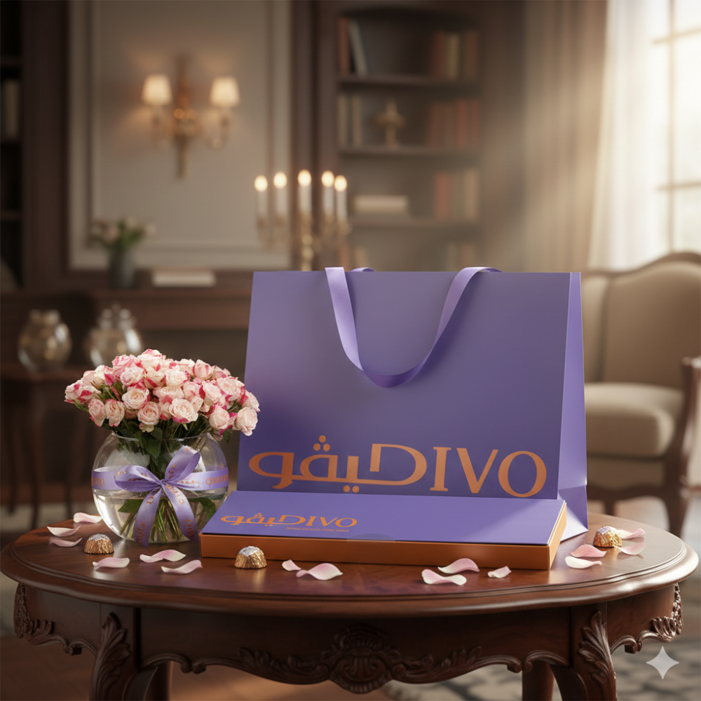 باقات ورد طبيعي مع شوكولاتة لهدايا فاخرة