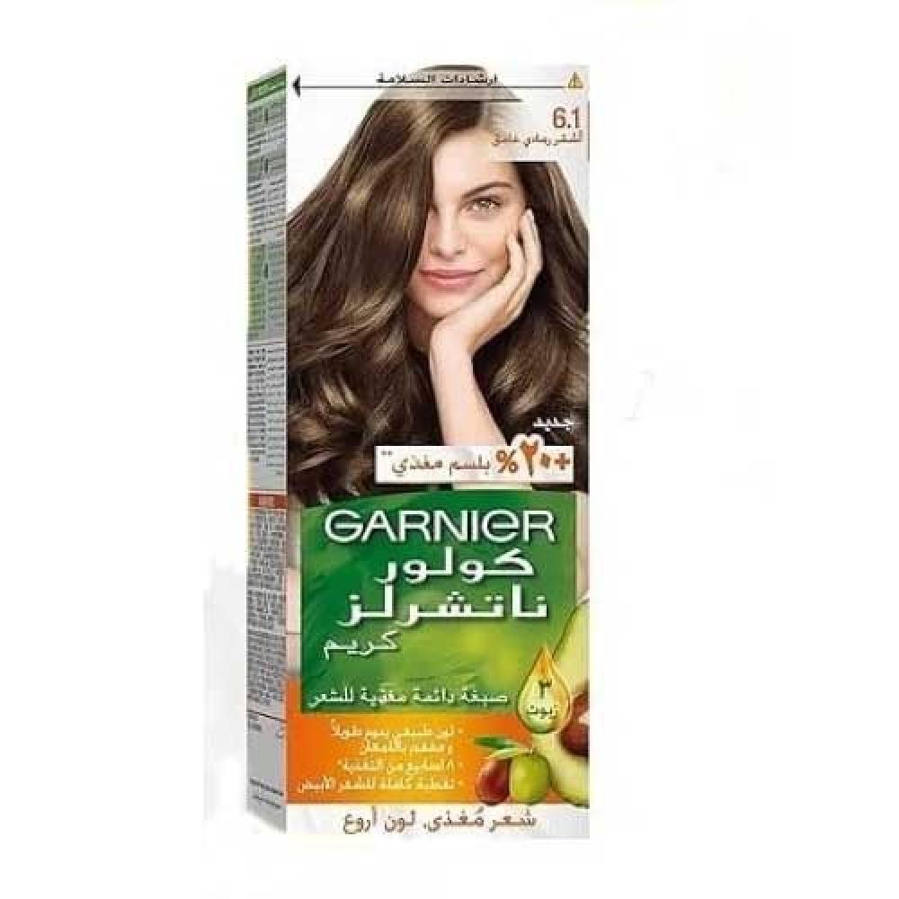 صبغة غارنييه 6.1 اشقر رمادي غامق