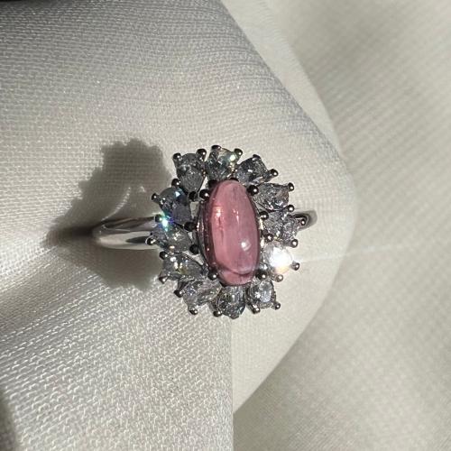 خاتم تورمالين وردي