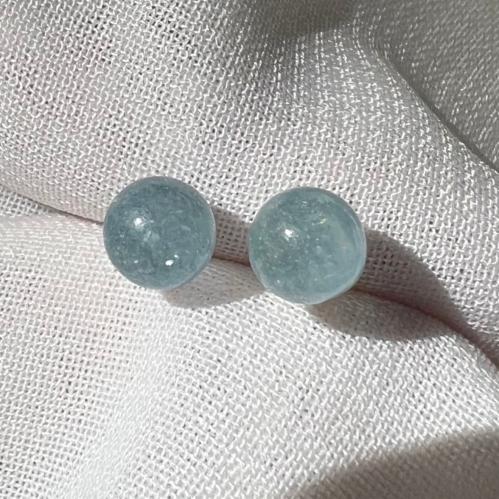 اقراط اكوامارين 4mm