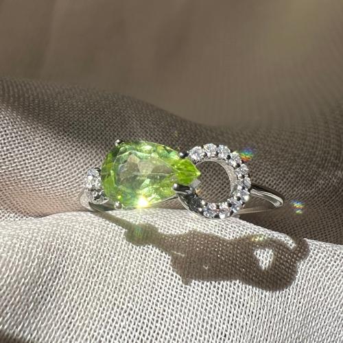 خاتم زبرجد فضة عيار 925