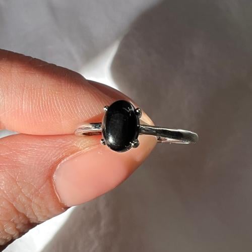 خاتم اوبسيديان اسود