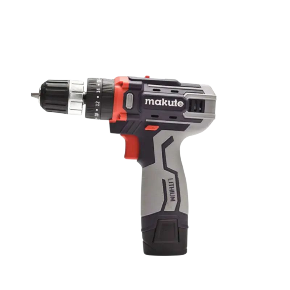 Makute 12 Volt Cordless Drill with Two Batteries and Charger